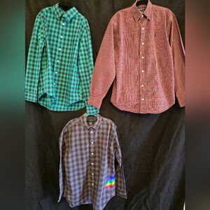 Men's Checkered Shirt - Red, Green, Blue